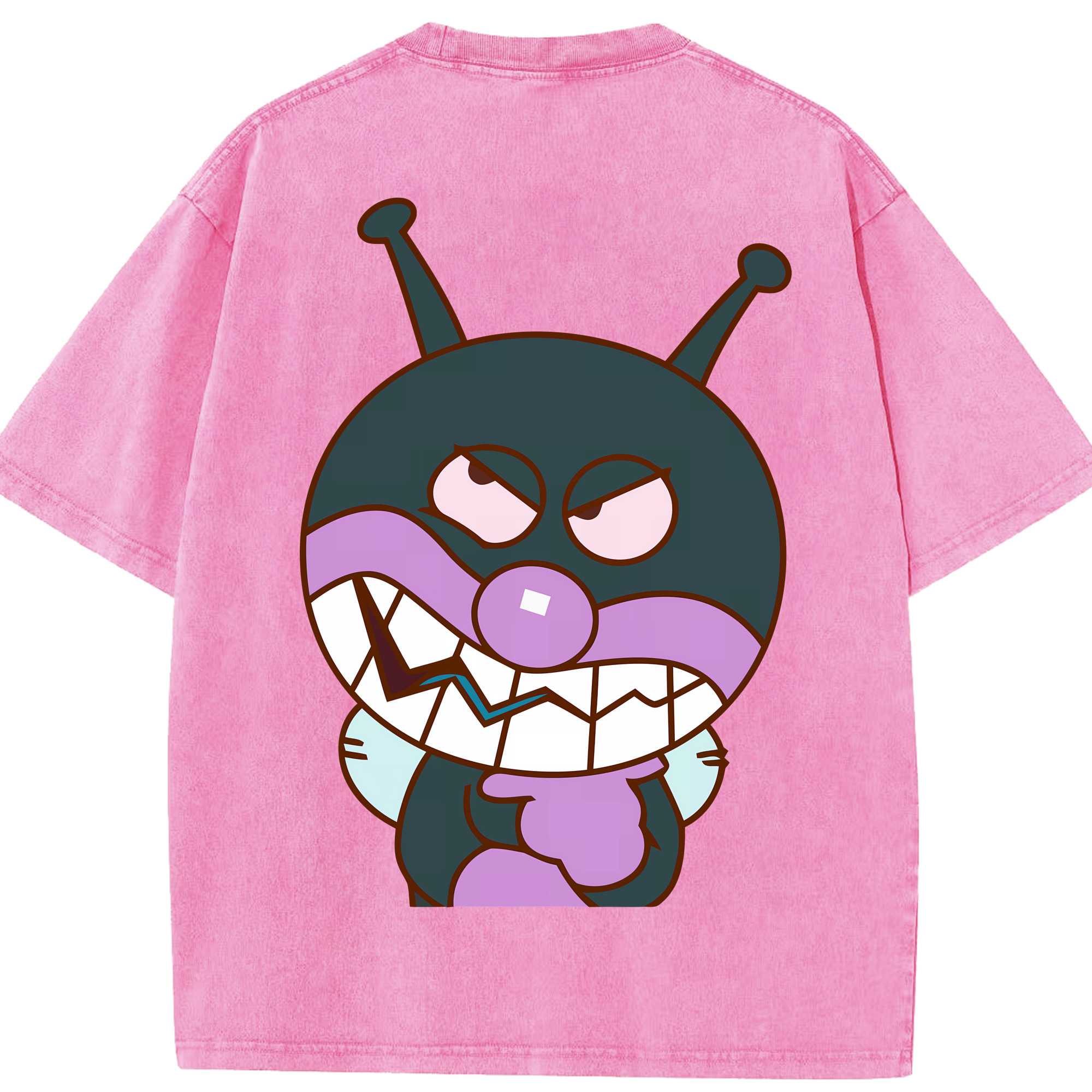 （画像用） アンパンマン Anpanman 綿100% ヴィンテージ風 半袖Tシャツ（背面プリント）